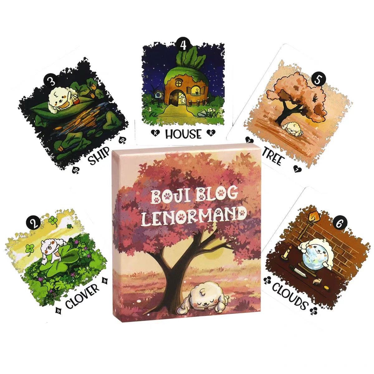 🌸 Boji Blog Lenormand – Baraja adorable de cartas adivinatorias