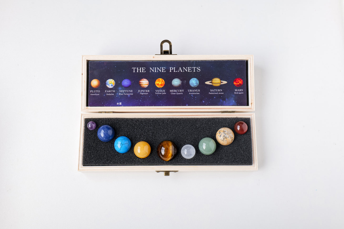 Set de Cristales Naturales “Los Nueve Planetas” – Decoración Cósmica y Energética