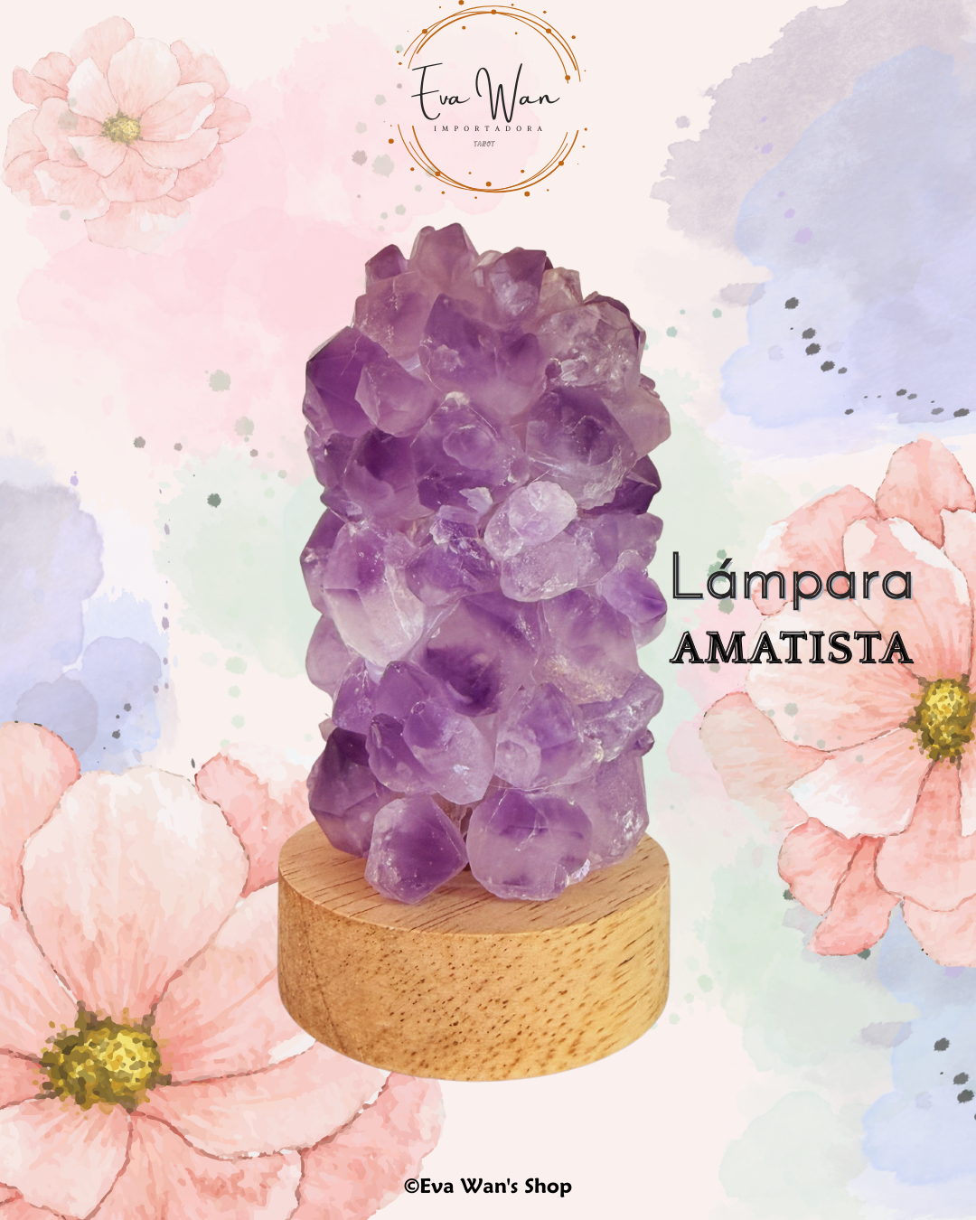 Lámpara de Amatista Natural