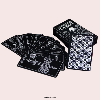 Inversion Tarot card detail – shadow work reversed tarot illustration | Eva Wan's Shop