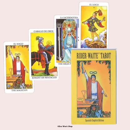 Rider-Waite Tarot en Español card detail – classic tarot illustration | Eva Wan's Shop