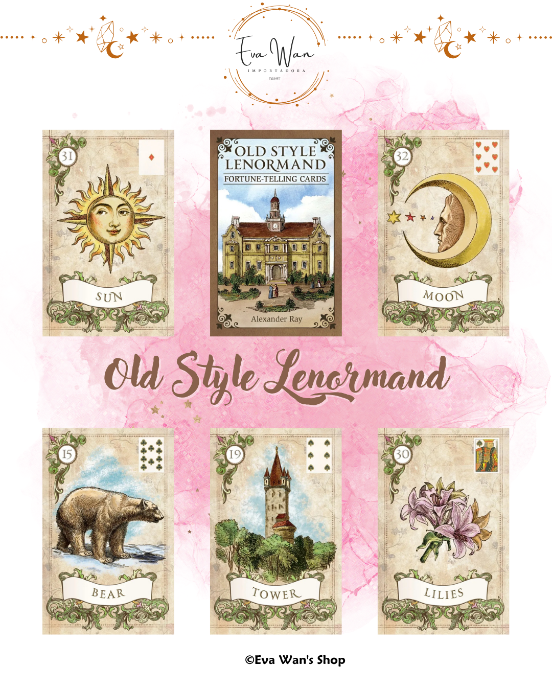 Old Style Lenormand – Baraja Vintage de 38 Cartas con Guía Ilustrada