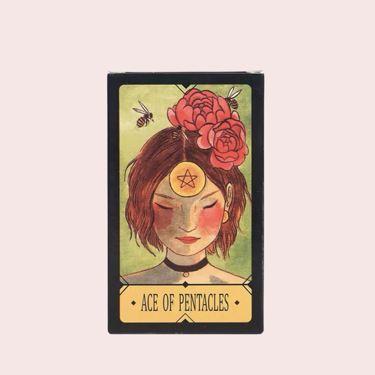 Caja del Mazo de Tarot de Oros con la carta Ace of Pentacles