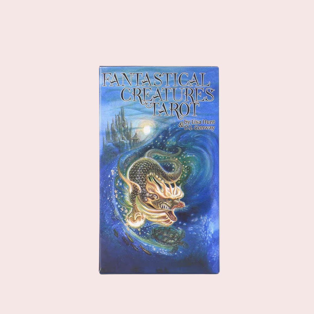 Caja del Mazo de Tarot Fantastical Creatures con un dragón ilustrado