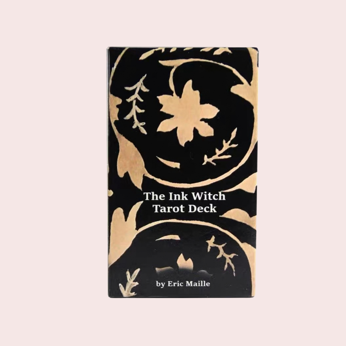 Caja negra del Mazo The Ink Witch Tarot con motivo floral dorado