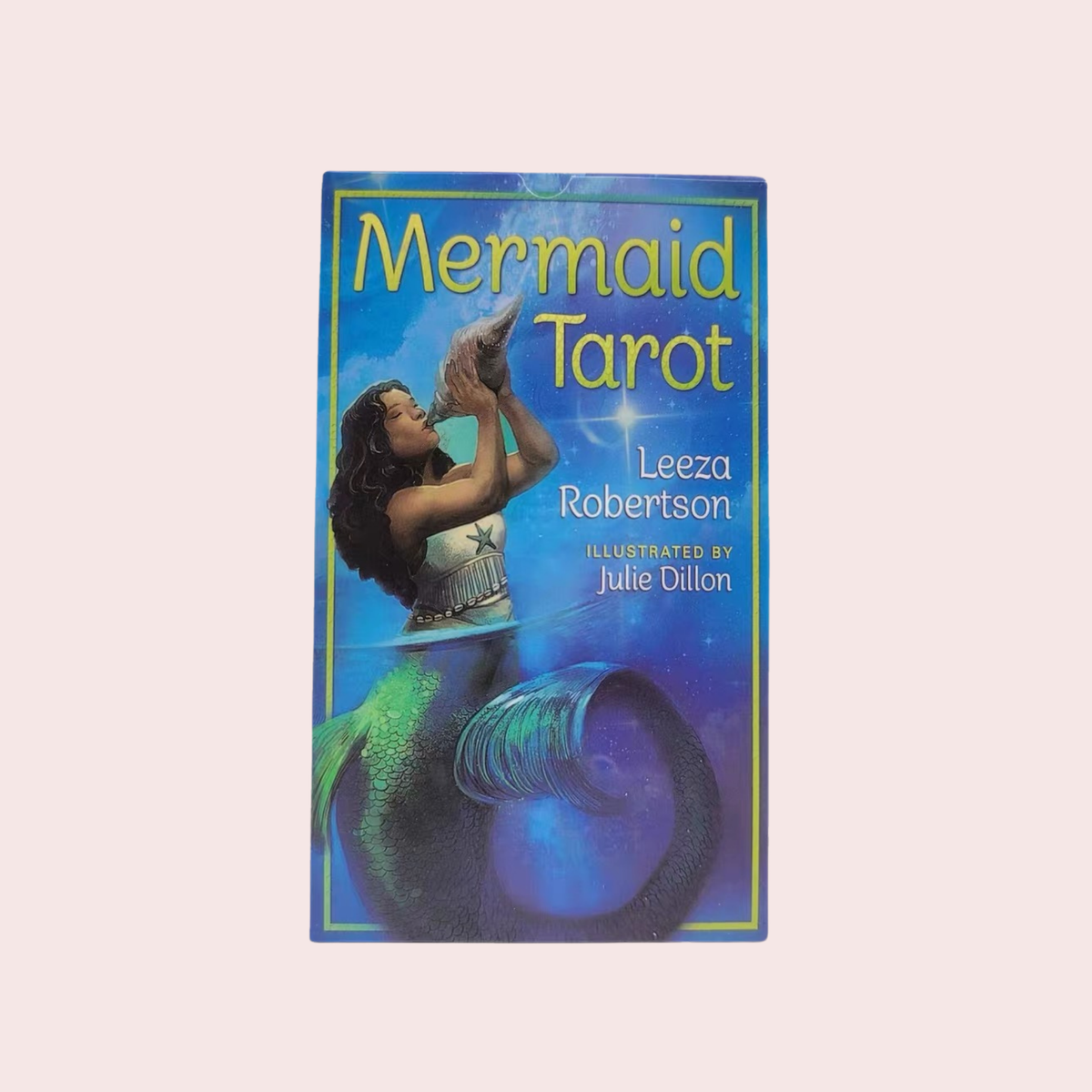 Caja del Mazo de Tarot Mermaid con una sirena ilustrada