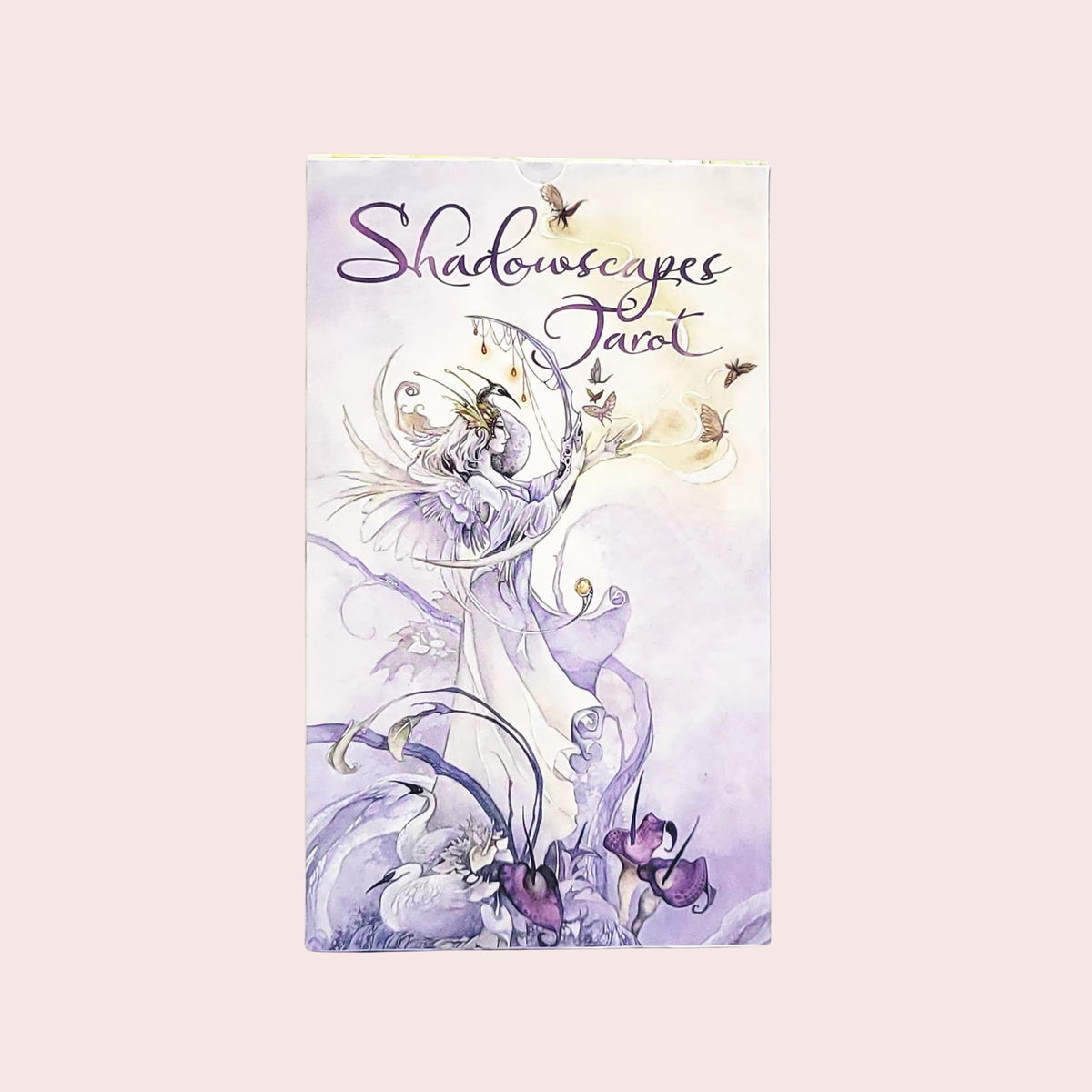 Caja del Mazo de Tarot Shadowscapes con ilustración en acuarela lila