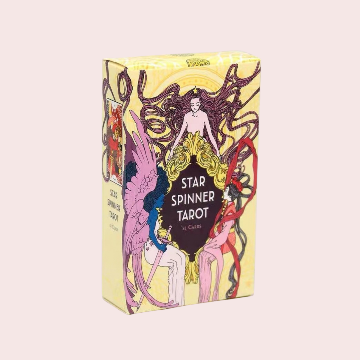 Caja del Mazo de Tarot Star Spinner en tonos crema y rosa