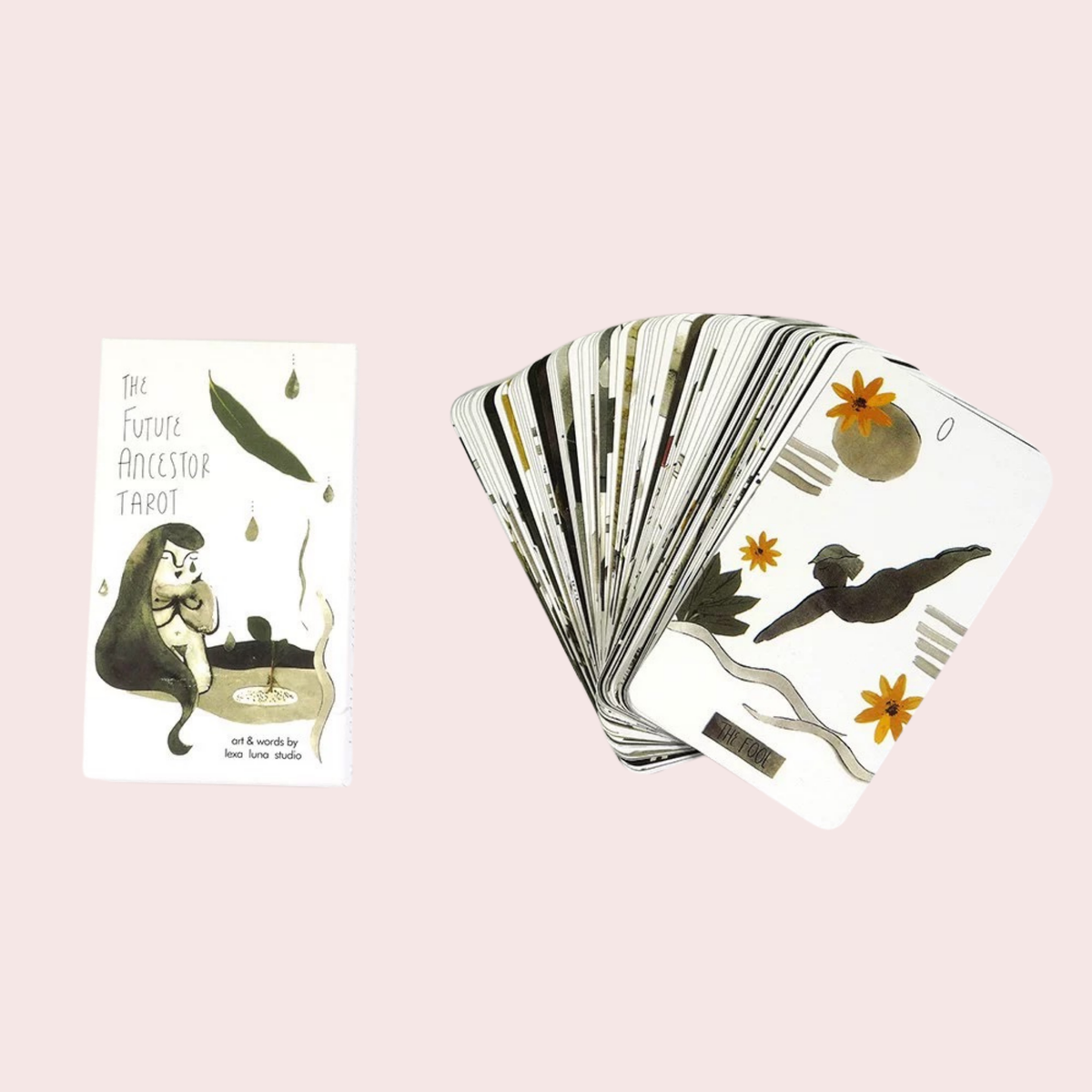 Caja y abanico de cartas del Tarot The Future Ancestor